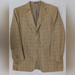 Ermenegildo Zegna Beige Checkered Blazer